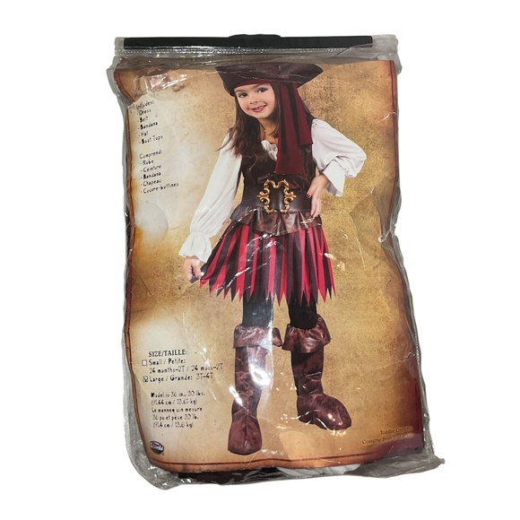 High Seas Buccaneer Toddler Costume Size 3T-4T - Picture 1 of 8